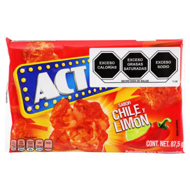 Palomitas Act II Chile y Limón Para Microondas 87 g