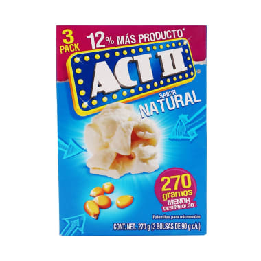 Palomitas Act II Para Microondas 85 g X 3