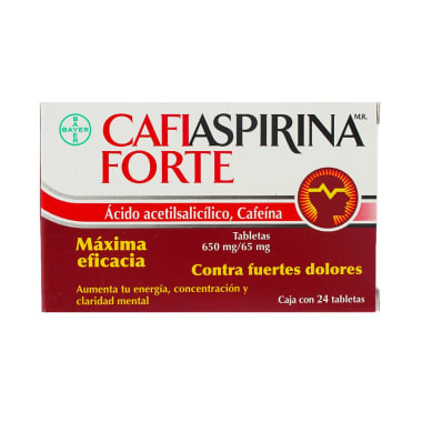 Cafiaspirina Forte 24 Tabletas (650 mg/65 mg)