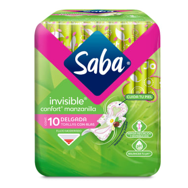 Toalla Sanitaria Saba Confort 10 piezas Delgada