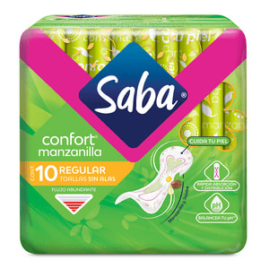 Toalla Sanitaria Saba Confort 10 Piezas Regular