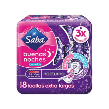 Toalla Sanit. Saba Buenas Noches C/8