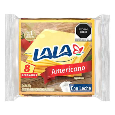 Queso Americano Lala en Rebanadas 144 g