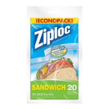 Bolsas Herméticas Ziploc Para Sandwich 20 U