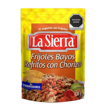 Frijoles Refritos La Sierra Bayos con Chorizo 430 g