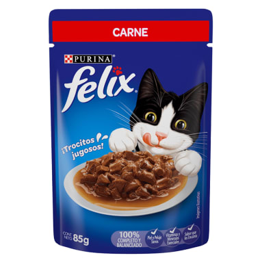 Alimento Gato Felix Carne Salsa 85 Gr Pouch