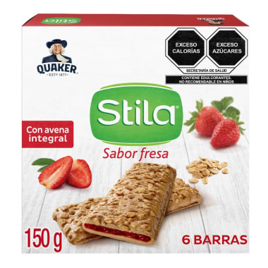 Barra de Cereal Quaker Stila Con Fresa 25 g x 6