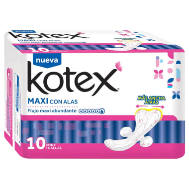 Toalla Kotex Maxi Dia/Noche C/10