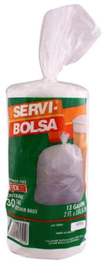 Bolsa Para Basura Servi Bolsa Transparentes 30 U