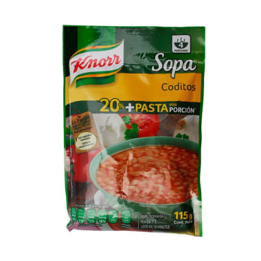 Pasta Knorr  Para Sopa de Coditos 115 g