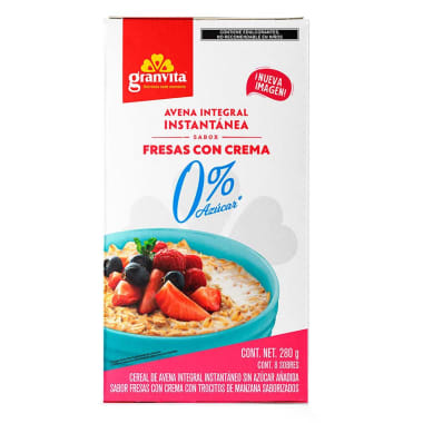 Avena Granvita Sabor Fresa 0% Azúcar 280 g