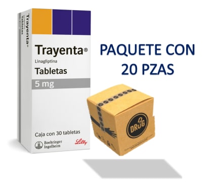 TRAYENTA 5 MG 30 TABS. CORRUGADO C/20 PZAS.  Linagliptina