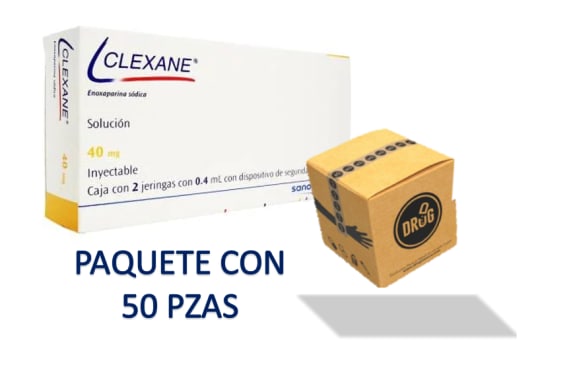 CLEXANE 40 MG/0.4 ML CORRUGADO C/50 PZAS.  Enoxaparina Sódica