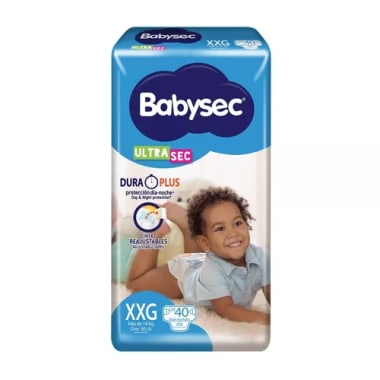 Pañal Babysec Ultrasec E6 Xxg C/40 Pzas