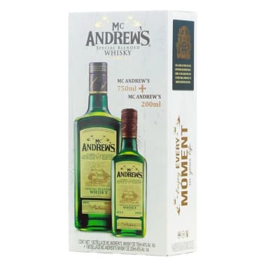 Whisky Mc Andrews 750 Ml + Whisky Ms Andrews 200 Ml