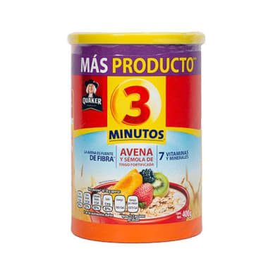 Cereal Mixto 3 Minutos 400 Gr Bote Todas