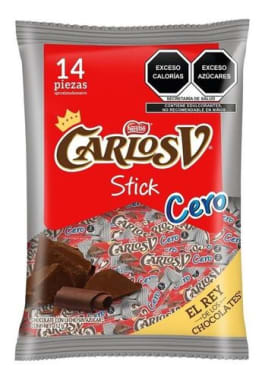 Chocolate Carlos V Stick Sin Azucar 112 Gr