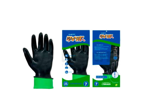 MASTER GUANTE NEGRO/VERDE C-25 7.1/2" (180PARx