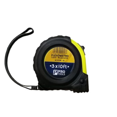 PT FLEXOMETRO Negr/Amar 3mtX16mm Caucho PROTOOLS