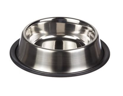 PLATO P/PERRO NIQUEL 26cm METAL REDONDO