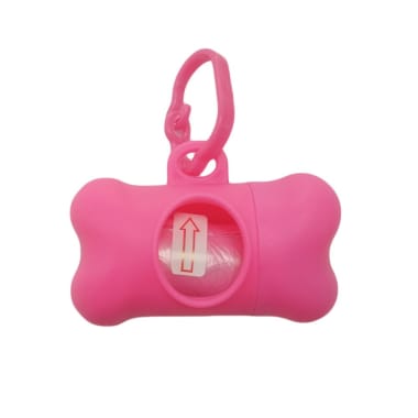 DISPENSADOR ROSADO P/FUNDA DESECHOS MASCOTAS