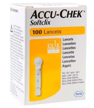 ACCUCHEK SOFTCLIX LANCET -  100.  Lancetas