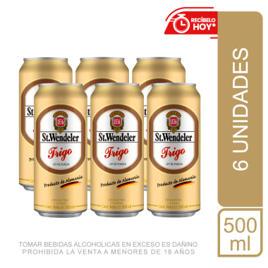 Six Pack Cerveza Alemana Wendeler Trigo 500 ml