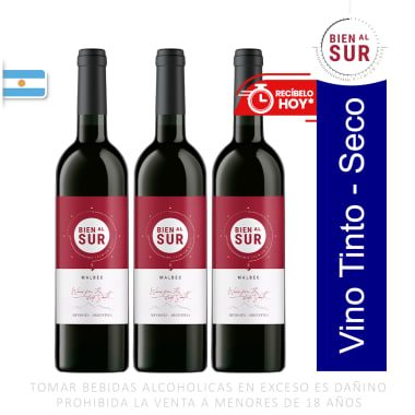 Pack 03 Vinos Bien al Sur Daily Malbec 750 ml