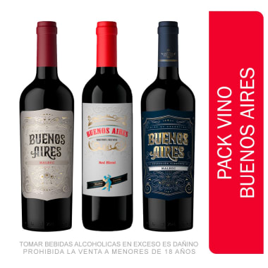Pack Mix Vinos Buenos Aires 750ml