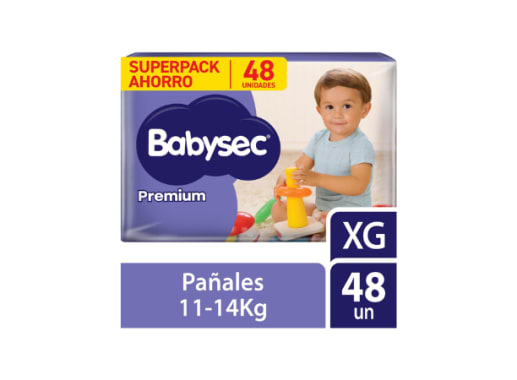 BABYSEC PAÑAL PREMIUM XG X 48 (PAQUETE) 