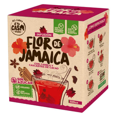 Infusion flor de jamaica canela y cacao 100gr