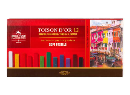 CAJA BLOQUE PASTEL BLANDO 12 UNID KIN 8582
