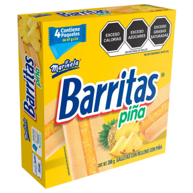 Galletas Barritas Pina 268 Gr Marinela 4P