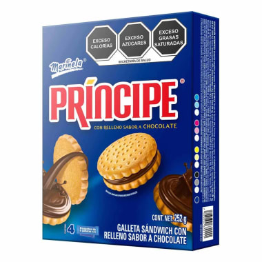 Galletas Principe Chocolate 252 Gr Marinela 4P