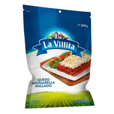 Queso Mozzarella Rallado La Villita 600Gr