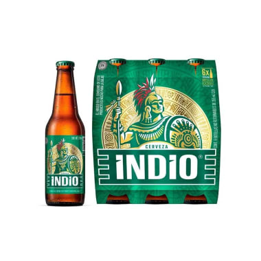 Cerveza Indio Six Pack Botella 355 Ml.