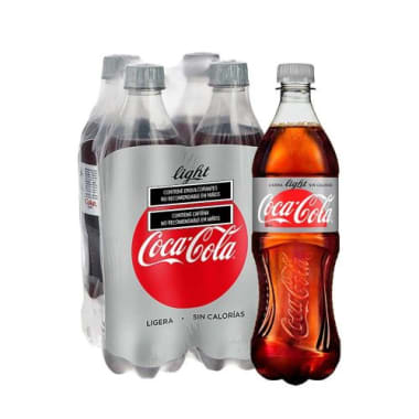 Refresco Coca Cola Light 600 Ml. Pet Nr 4 Pack