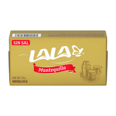Mantequilla Lala Solida Entera 225Gr S/Sal