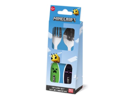 CUBIERTOS METALICOS 2PCS MINECRAFT