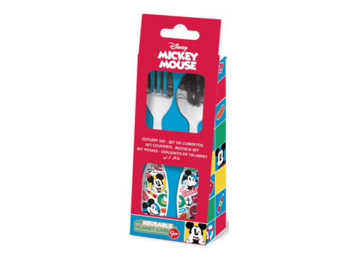 CUBIERTOS METALICOS 2PCS MICKEY MOUSE