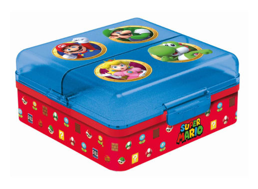 SANDWICHERA MULTICOMPARTIMENTO CUADRADO MARIO BROS
