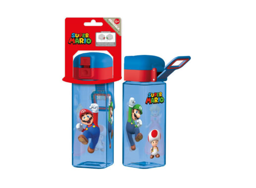 BOTELLA ROBOT POP UP SAFETY LOCK 550 ML MARIO BROS