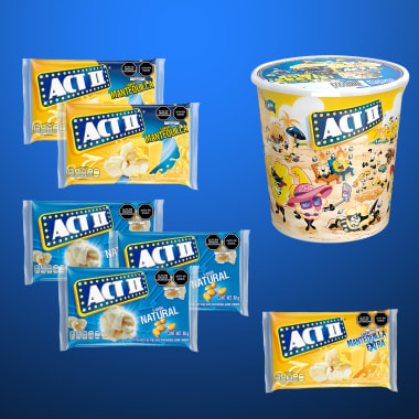 Act II Pack 6 + Bowl de Regalo (3 Natural, 2 Manteq, 2 Manteq Extra)