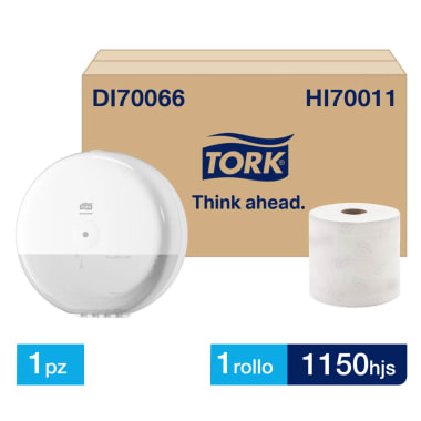 Dispensador Papel Higiénico Tork Smartone Maxi Blanco + Carga Gratis