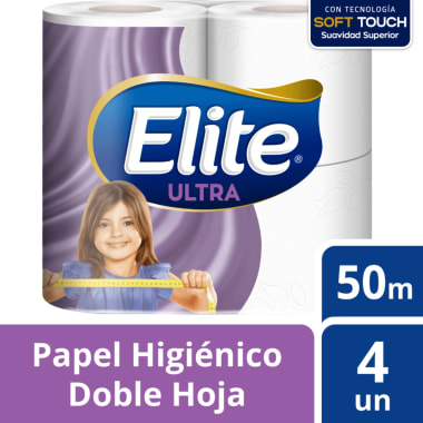 Papel Higiénico Elite Doble Hoja Ultra 4 Un 50 Mt