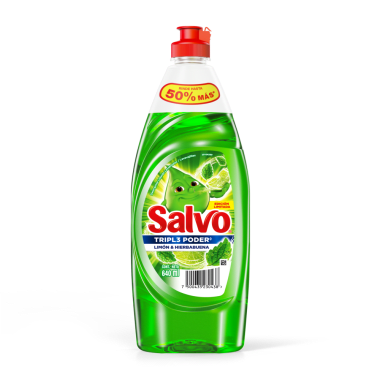 Lavatrastes Salvo Limon Y Hierbabuena 640Ml