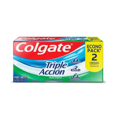 Pasta Dental Colgate Triple Accion 2 X 80 Ml Todas