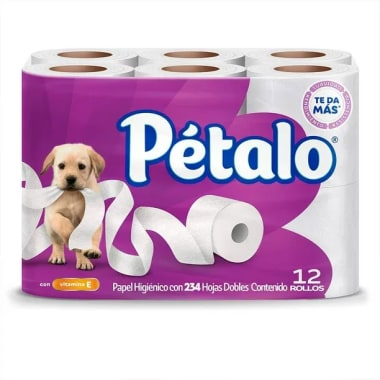 Papel Higienico Petalo Ultra Jumbo 234 Hojas Dobles 12 R.