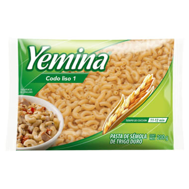 Pasta P/Sopa Yemina Codo Liso 1 200 Gms.