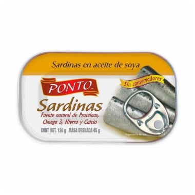 Sardina Ponto En Aceite De Soya 120 Gr